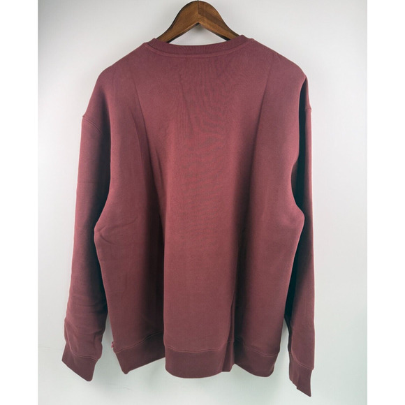 Levi's Relaxed Fit Graphic Andorra Crewneck Sweatshirt Maroon Size XL - Picture 2 of 14